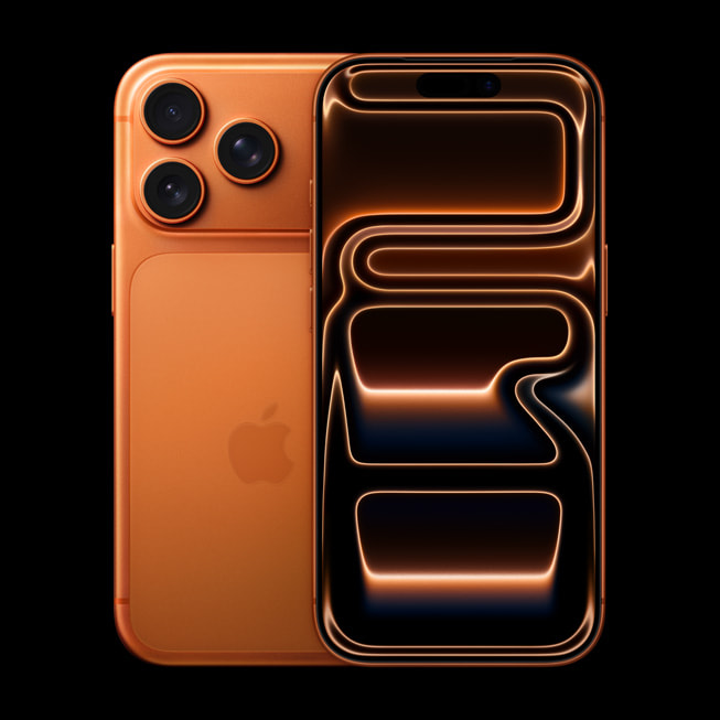 iPhone da linha 17 Pro laranja em imagem oficial da Apple